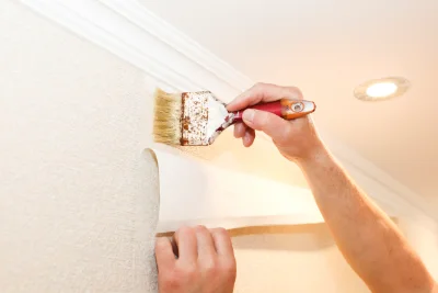 Pose de papier peint à Canavaggia — revêtements muraux et toiles de verre